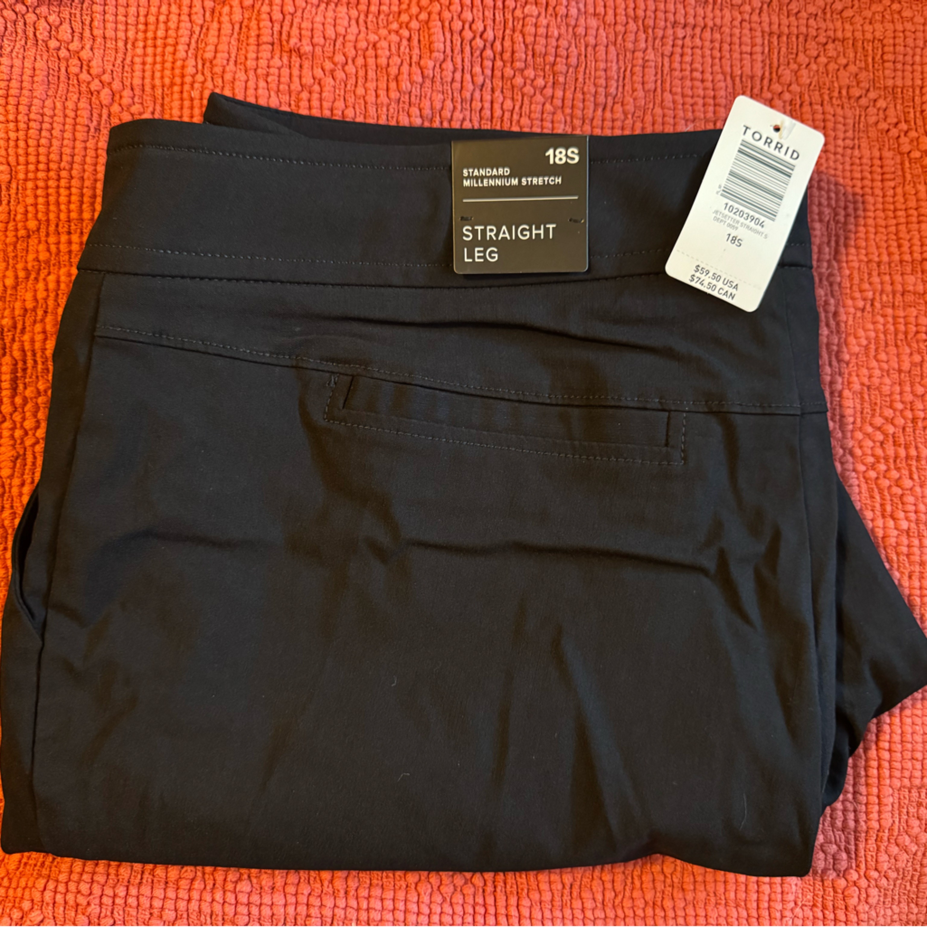 Torrid Black Straight Leg Pants 18s